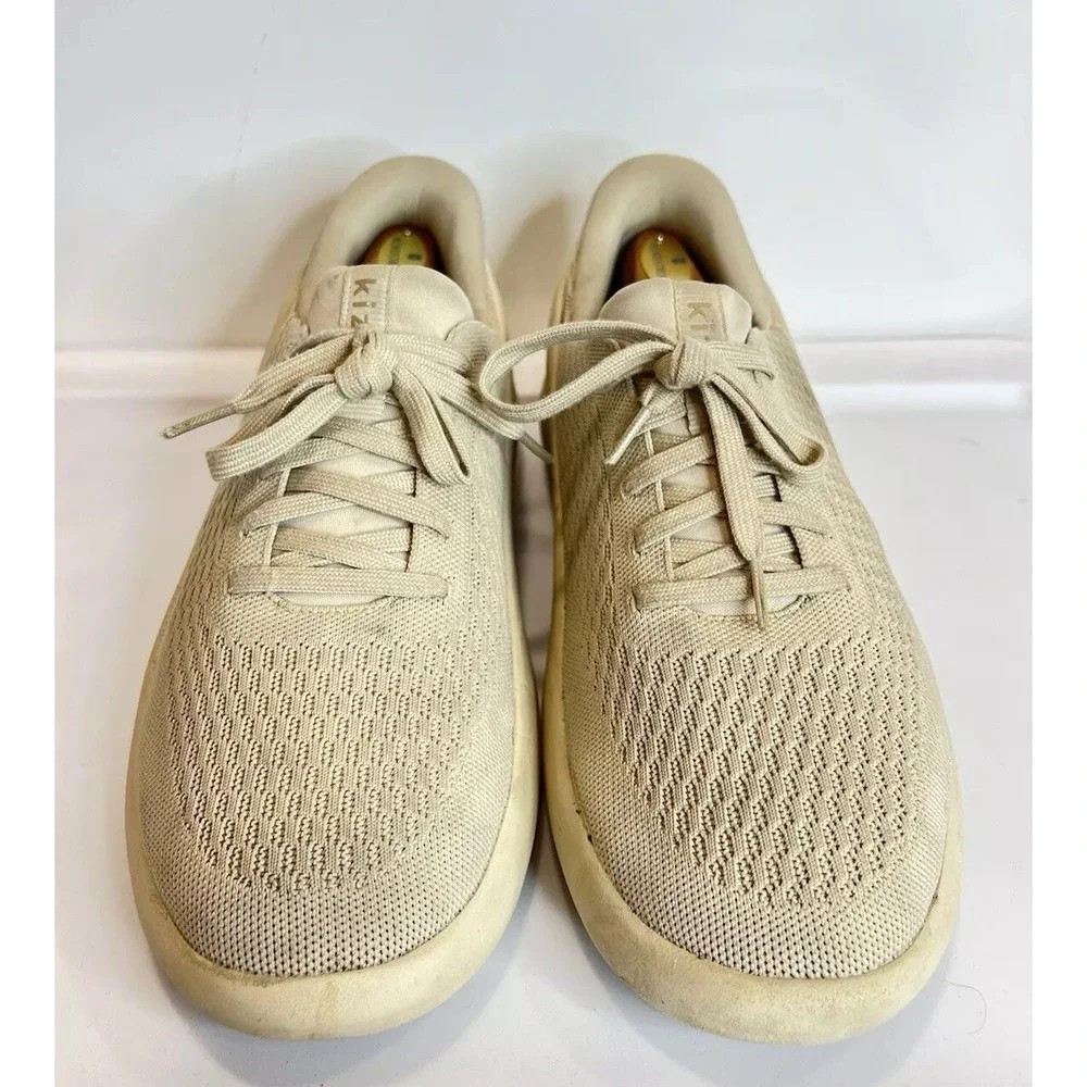Kizik Roamer‎ Knit Shoes Slip On Hands Free Men Size 10.5 Beige Sand